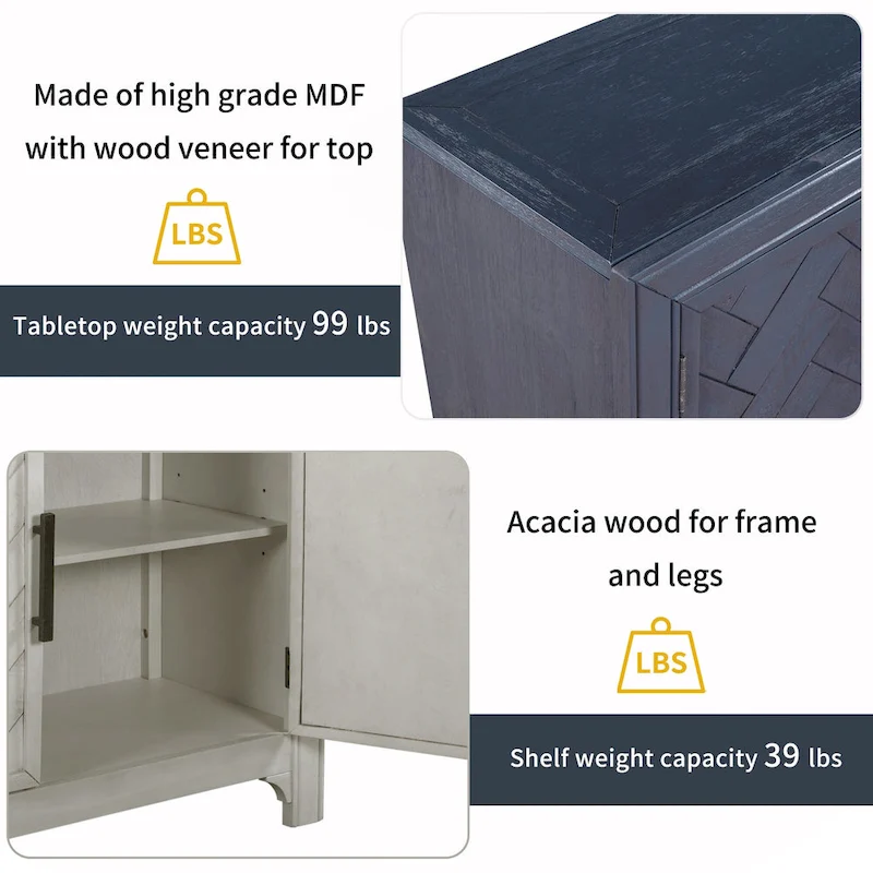 Console Table Sofa Table with 2 Shelves