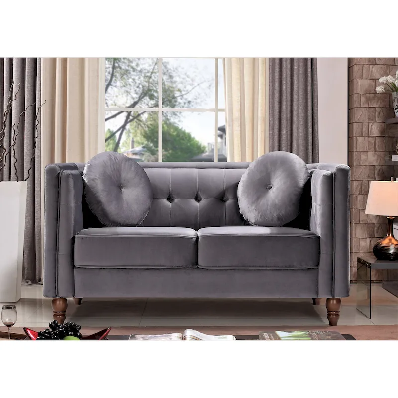 Roberta Velvet Loveseat