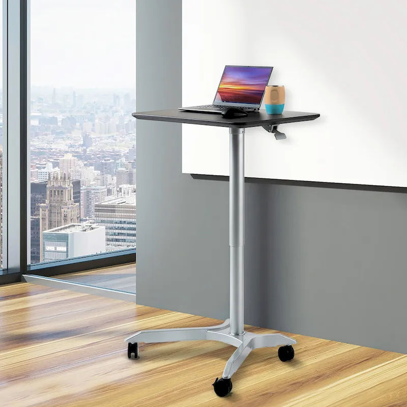 airLIFT XL 28 Pneumatic Height Adjustable Sit-Stand Mobile Laptop Computer Desk Cart