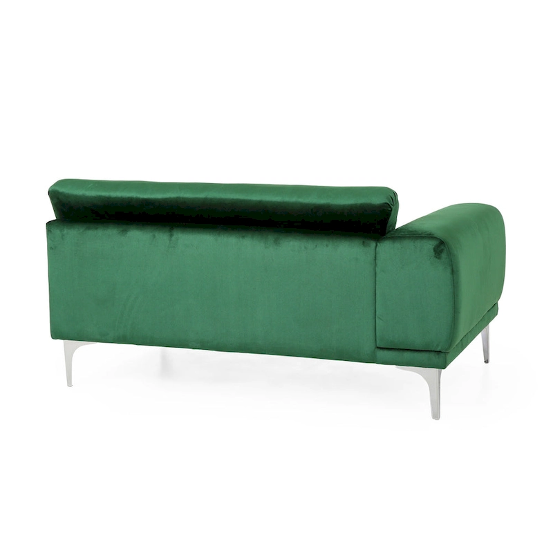 Emerald 111 Modern Velvet 4-Seat Sofa with Metal Legs and Solid Frame