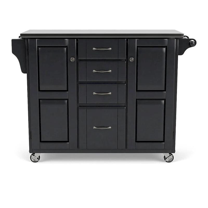 Create-a-Cart Black Kitchen Cart