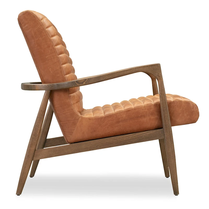 Poly & Bark Rowan Lounge Chair - Full Grain Genuine Italian Leather