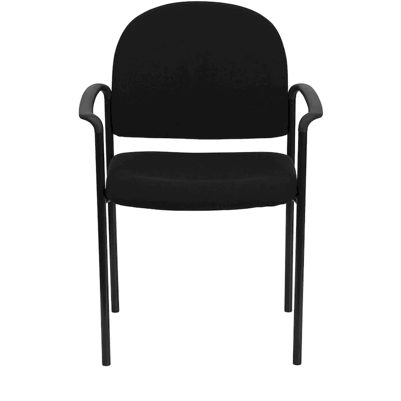 Stackable Steel Reception Chair with Arms - Padded Seat (Single)