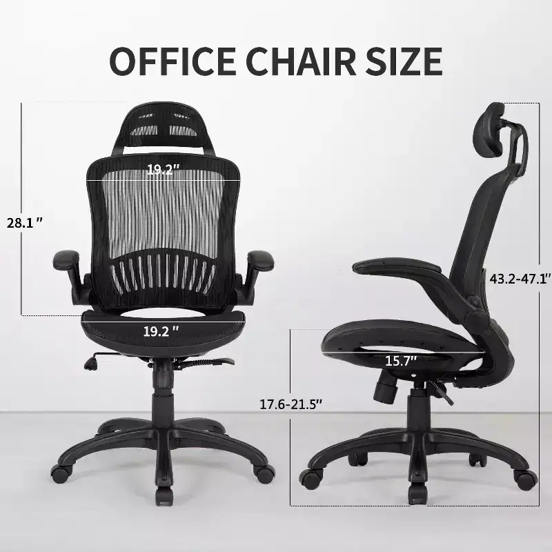FDW Office Chair High Back Swivel Mesh Desk Chair with Adjustable Height