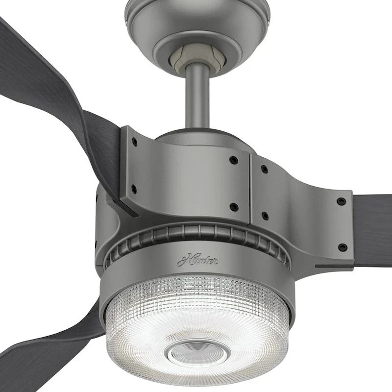 Hunter 54  Apache WiFi Ceiling Fan with LED Light Kit and Handheld Remote - Industrial - SMART FAN!