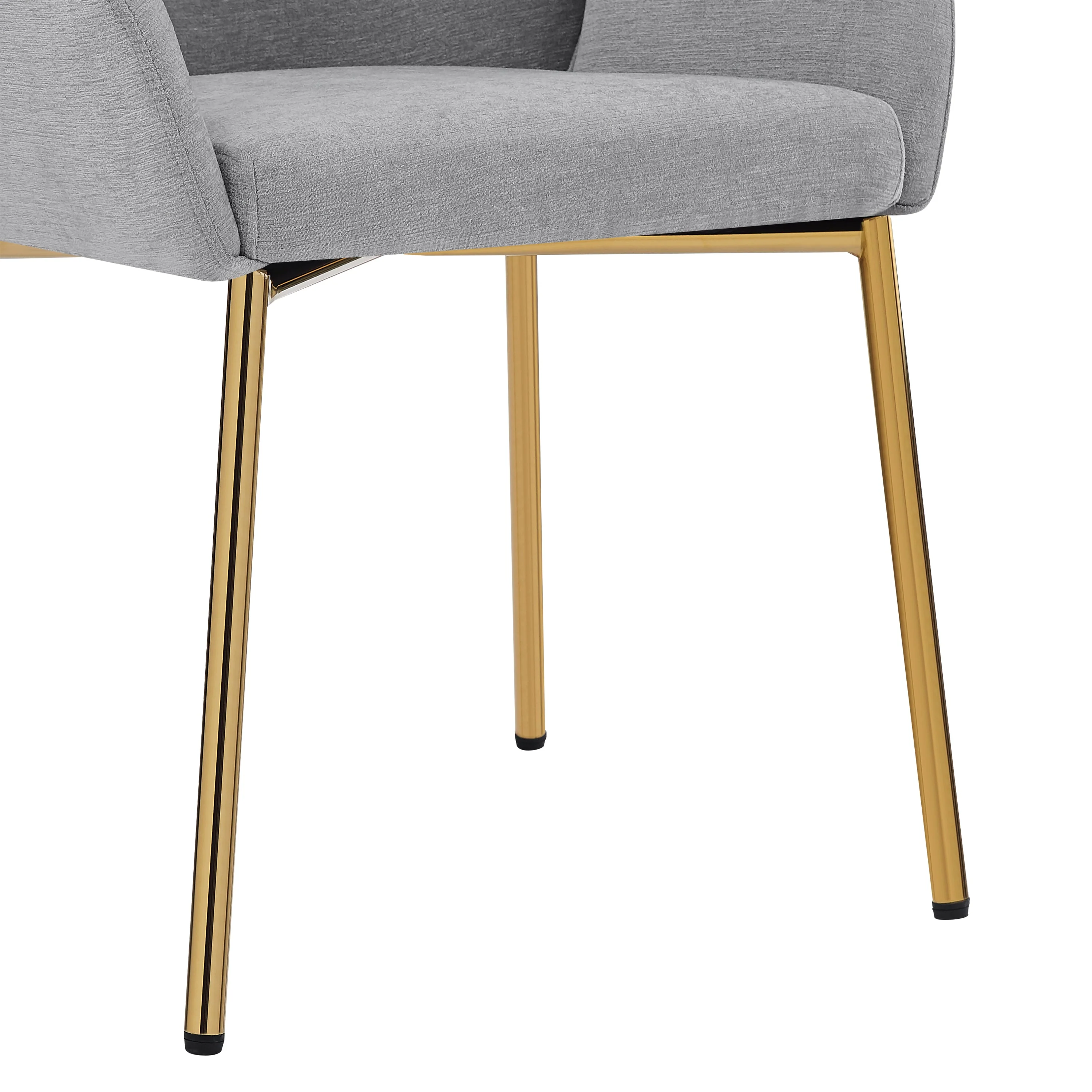 Luxury Polyester Round Back Dining Chairs, (Set of 2)