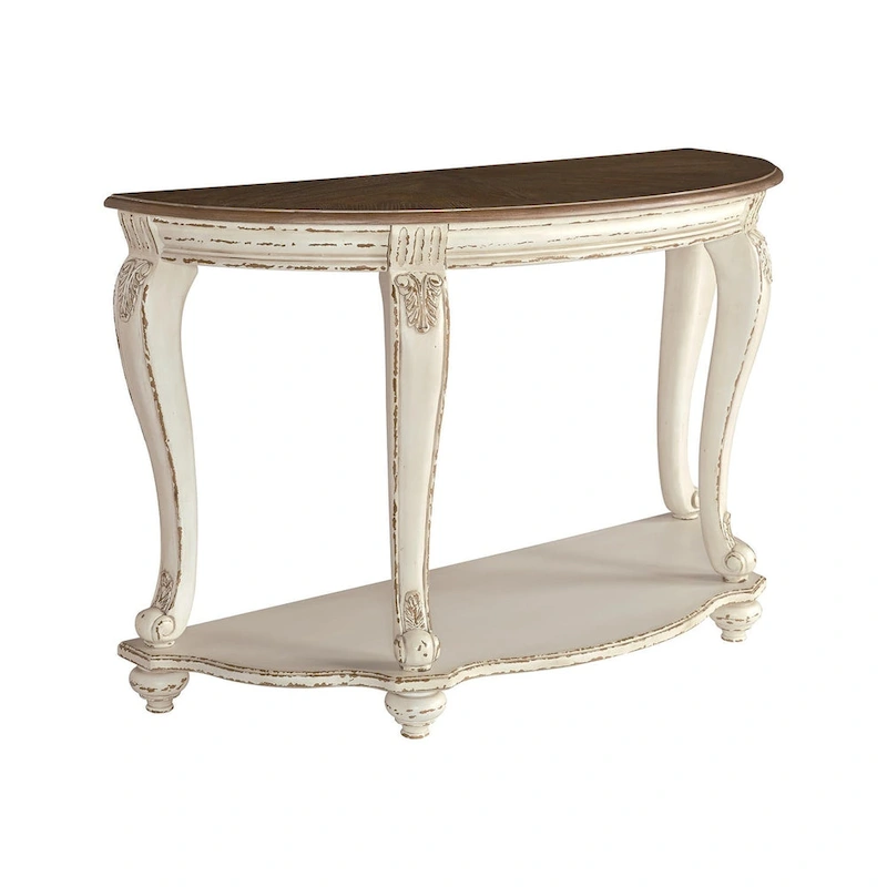 Signature Design by Ashley Realyn Sofa Table - White/Brown