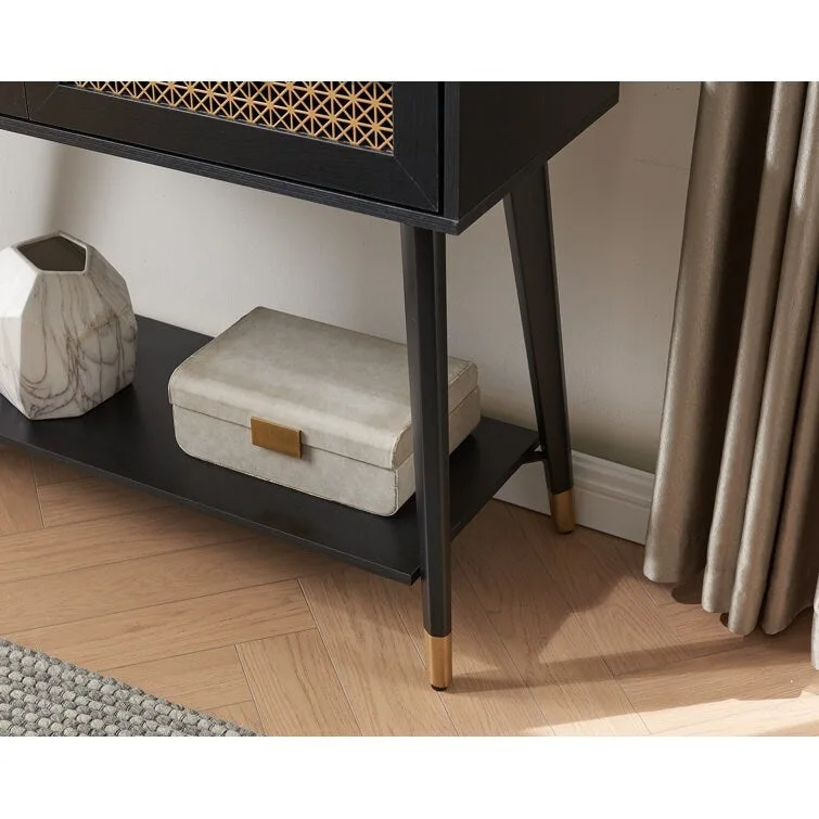 41.9 Wood 2-Drawer Console Table