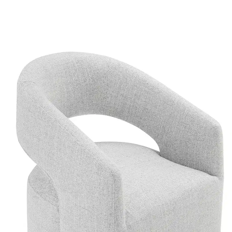 Spruce&Spring Modern Barrel Dining Chair with Caster & Open Back No Assembly Anywhere Chair