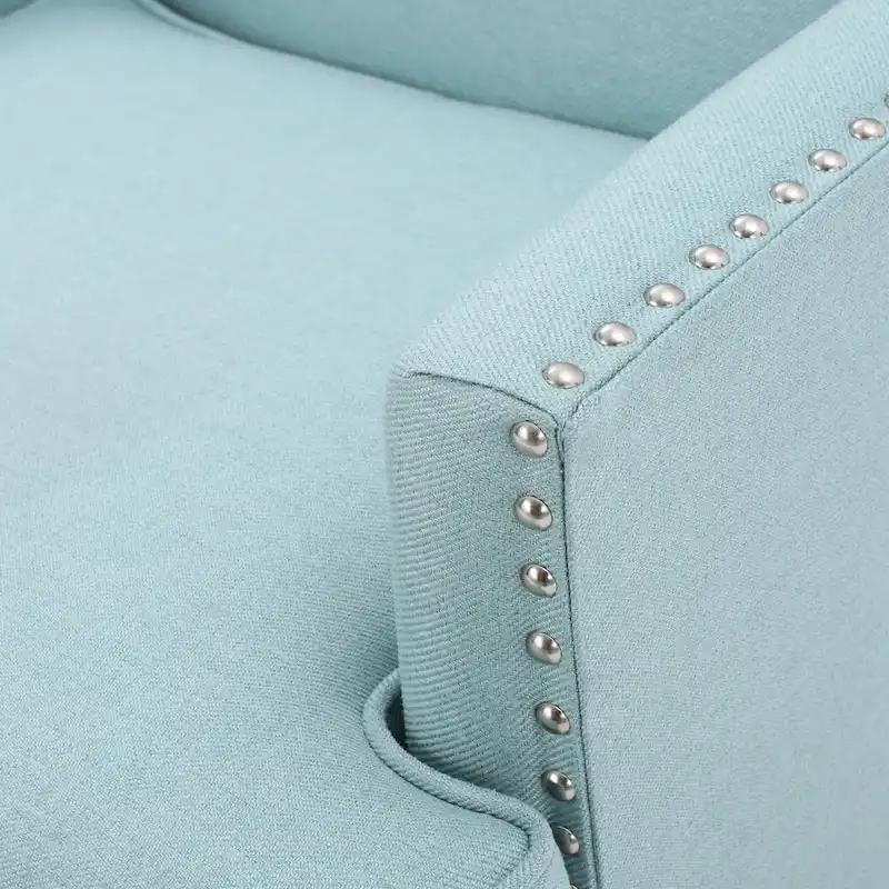 Tilla Studded Fabric Club Chair by Christopher Knight Home