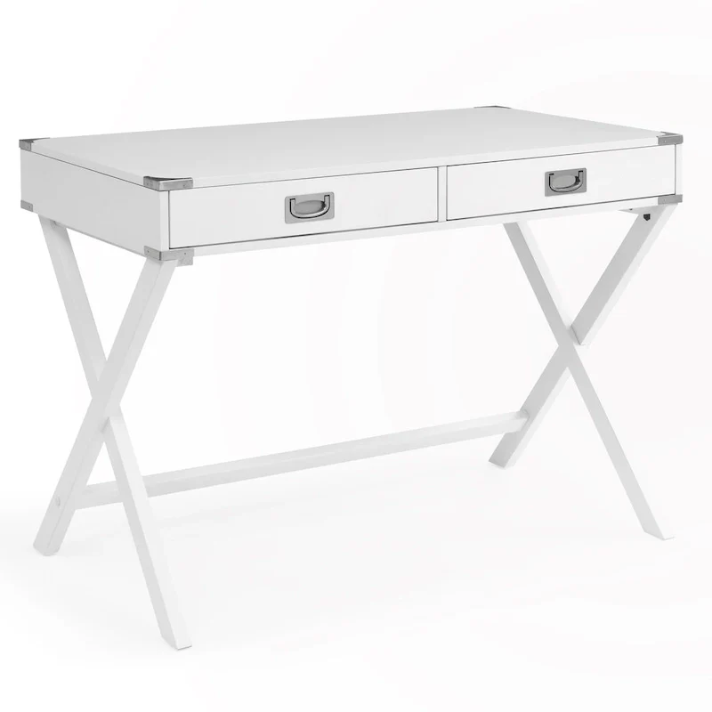 Solid Wood Computer Desk with Drawers