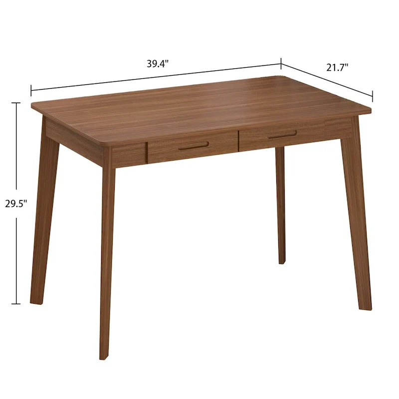 Wood Desk - 39.4W, Multi-Functional, Rounded Corners, Optional Drawers, Easy Assembly