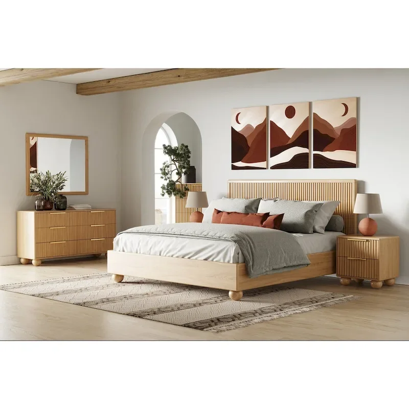 Modrest Winters Modern Natural Oak Bed