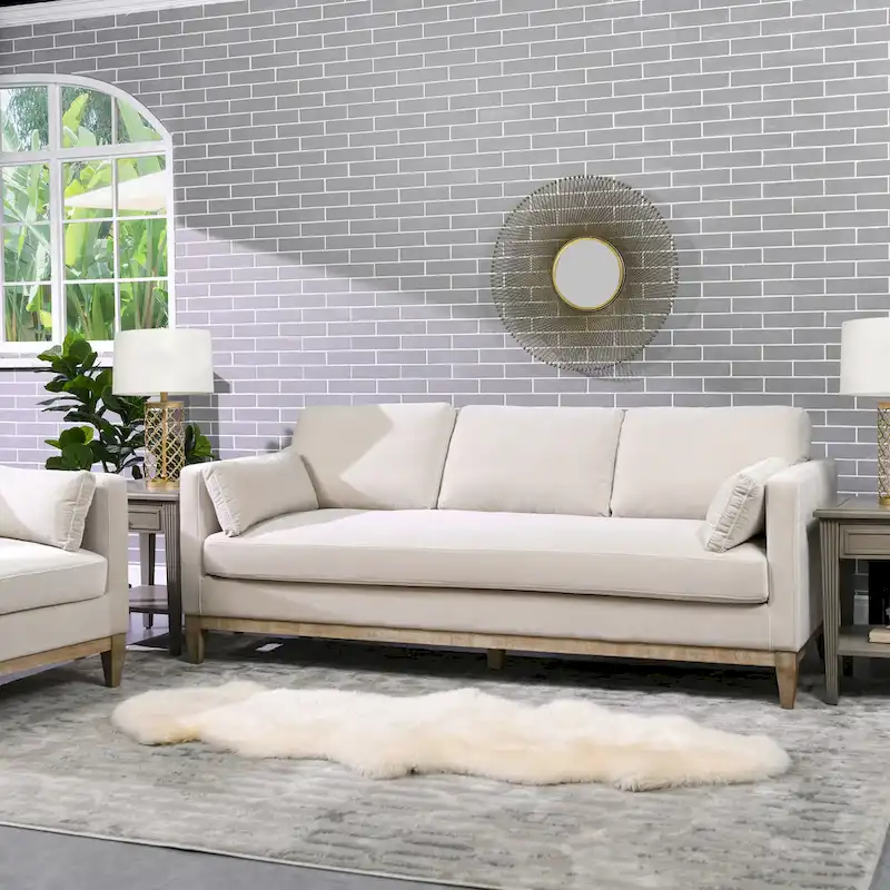 Knox 84 Modern Farmhouse Velvet Track Arm Sofa
