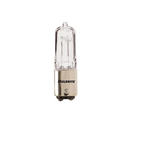 Bulbrite Pack of (5) 50 Watt Dimmable Clear T4 Double-Contact Bayonet (BA15D) Halogen Mini - 50 watt