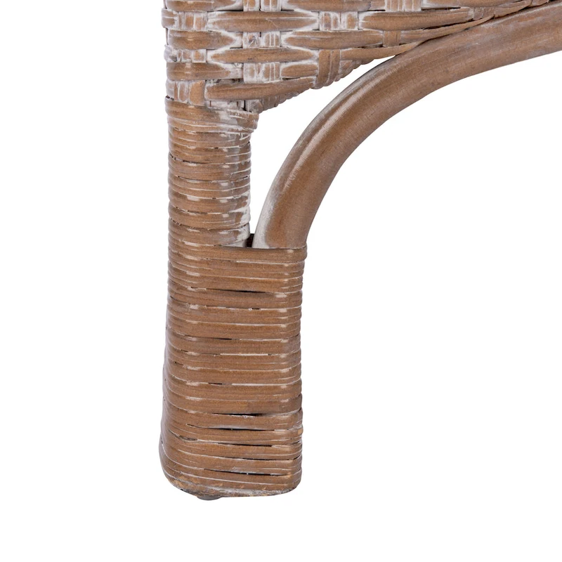 SAFAVIEH Aglaja Rattan Accent Chair with Cushion - 22 W x 26.8 L x 33.5 H - 22Wx27Dx33H