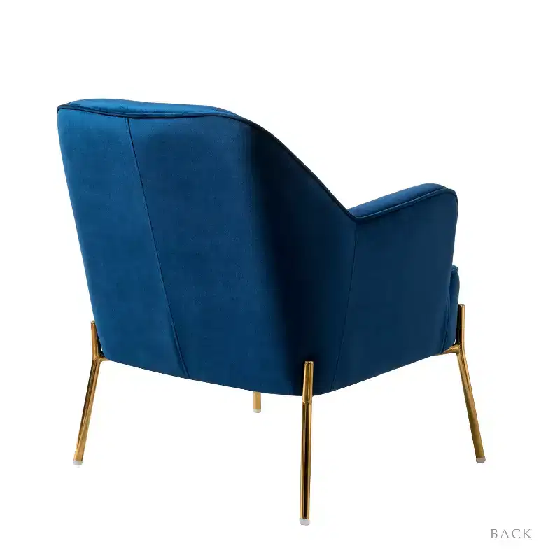 Odo Velvet Accent Comfy Living Room Arm Chair Upholstered Padded Seat Set of 2 | Karat Home