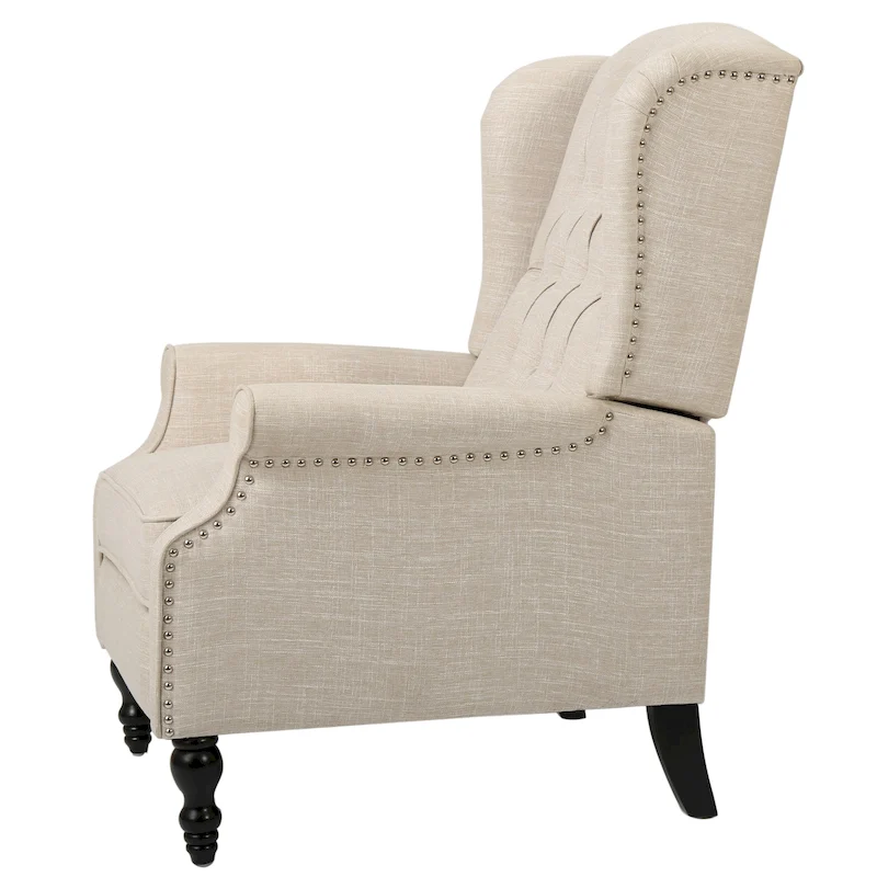 Walter Tufted Fabric Wingback Recliner Club Chair by Christopher Knight Home