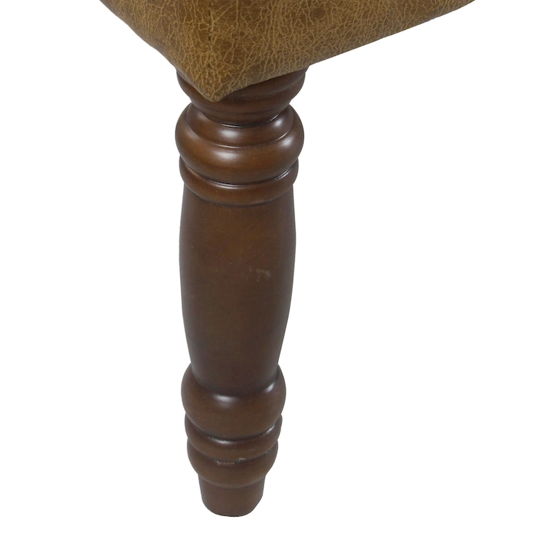 HomePop Classic Tufted Top Long Bench - Faux Leather