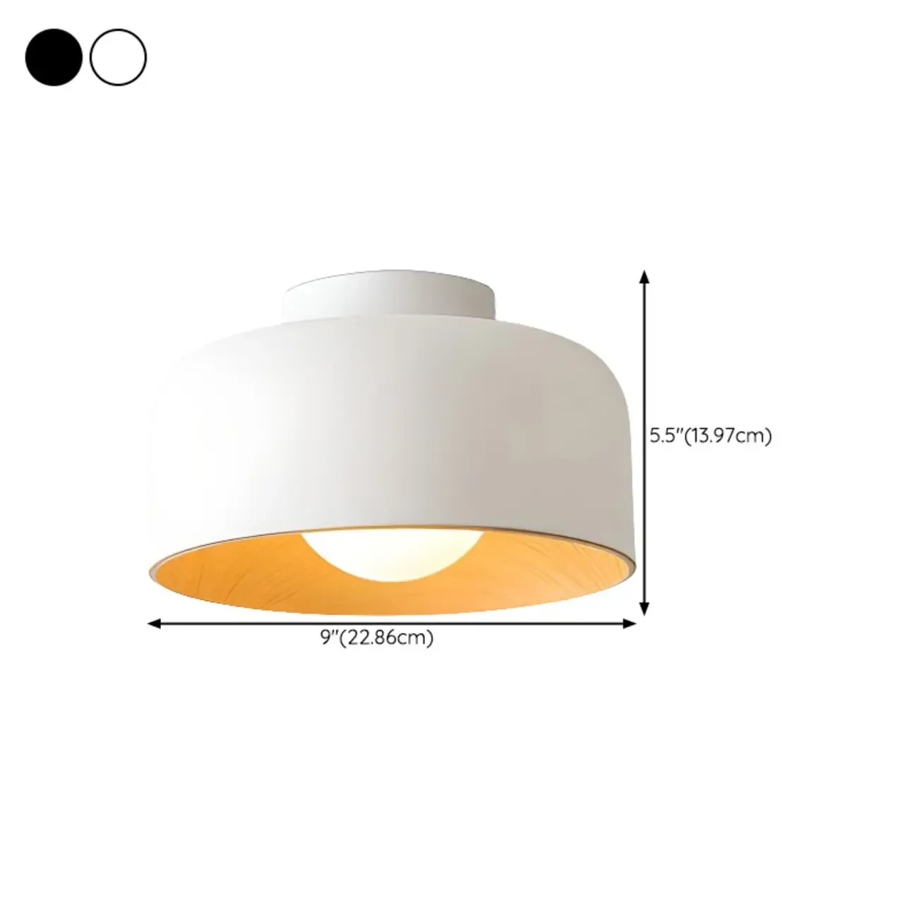 Modern Metal Jar-Shaped Semi Flush Ceiling Light