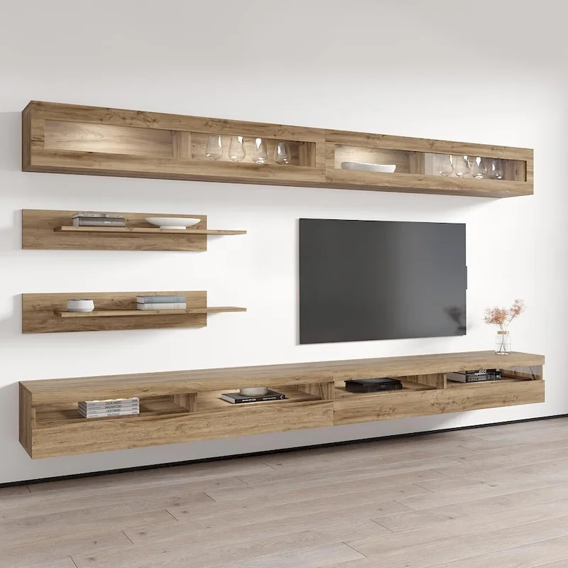 Fly I2 35TV Wall-mounted Floating Modern Entertainment Center Set