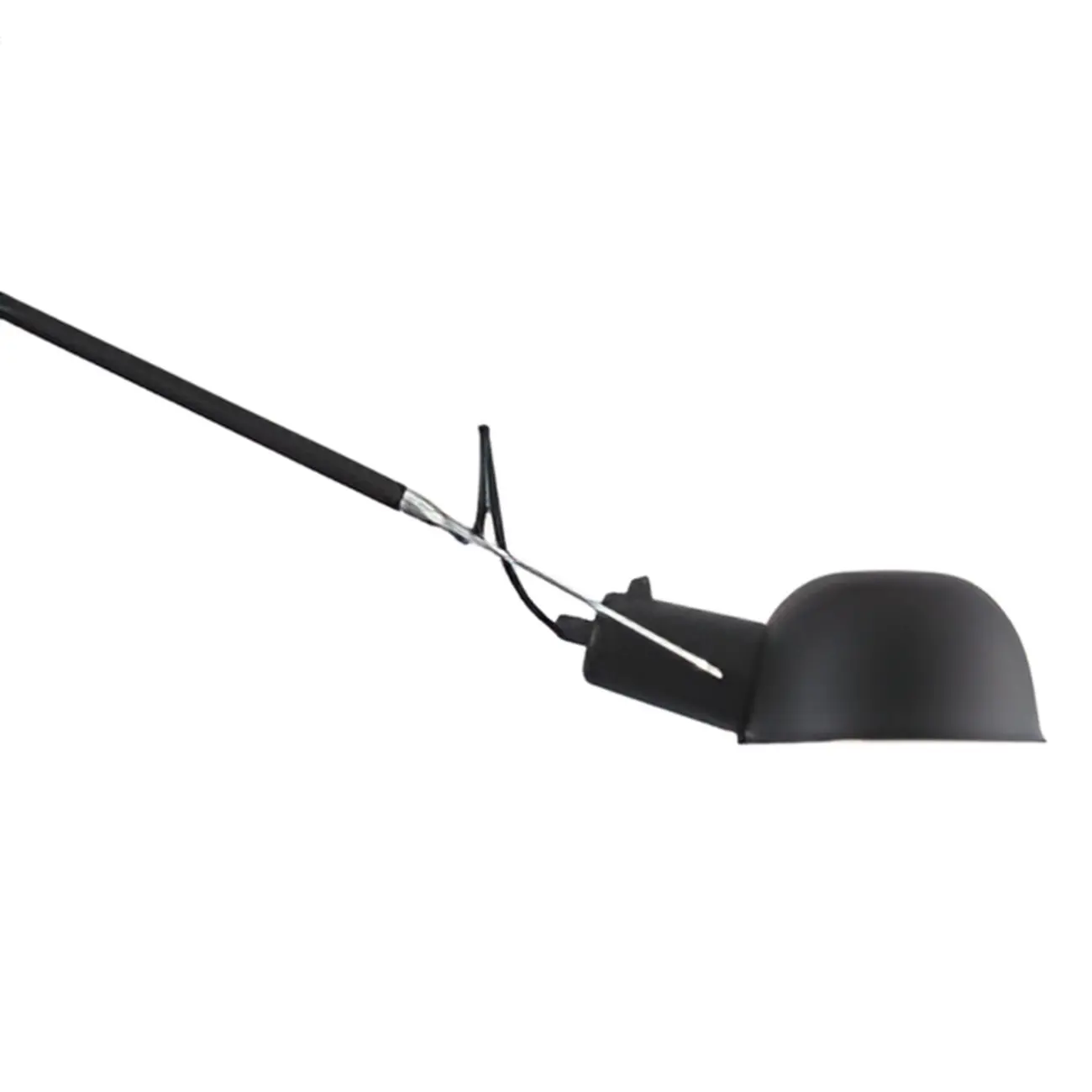 Modern Black Metal Plug-In Swing Arm Wall Sconce