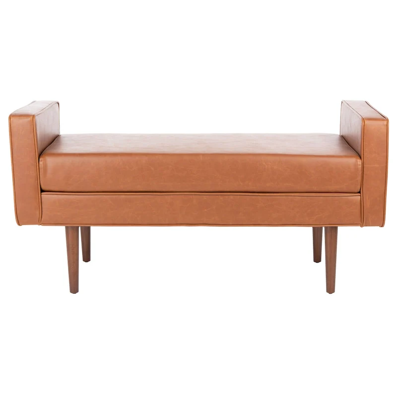 SAFAVIEH Rosalee Mid-Century Modern 25-inch Bench - 49 W x 18 L x 25 H - 49Wx18Dx25H