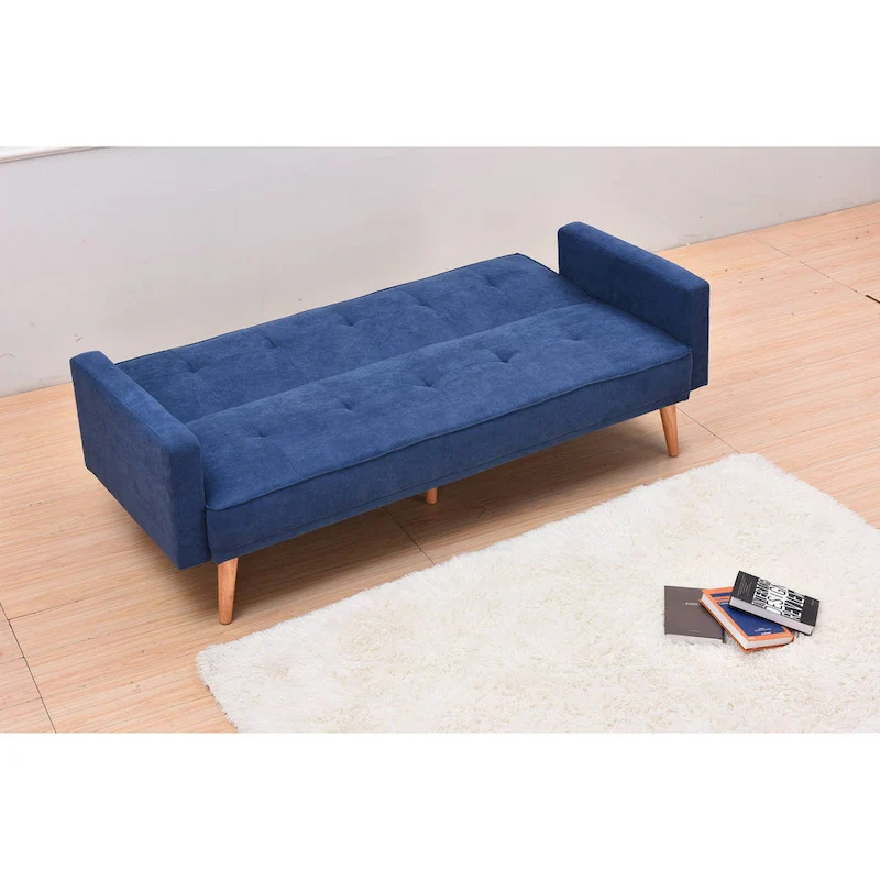 Velvet Wingback Push Back Recliner Chair
