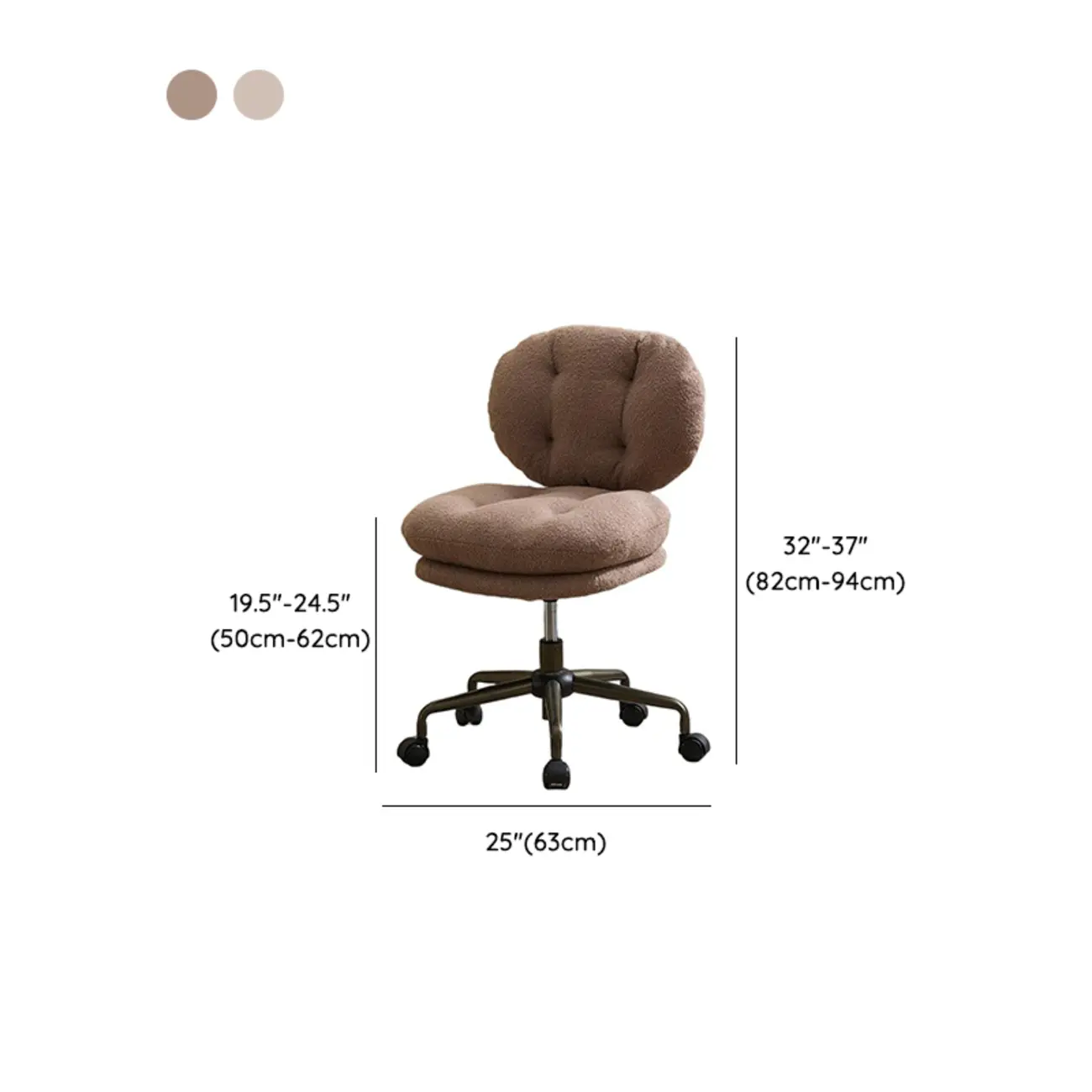 Modern Tufted Upholstered Ergonomic Swivel Office Chair
