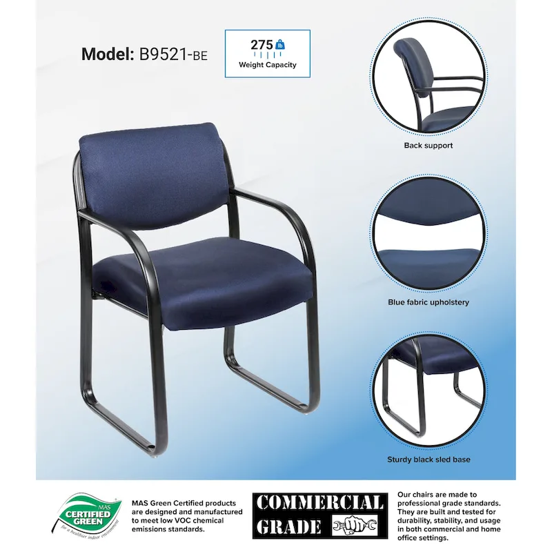 Boss Steel Frame Fabric Guest Chair