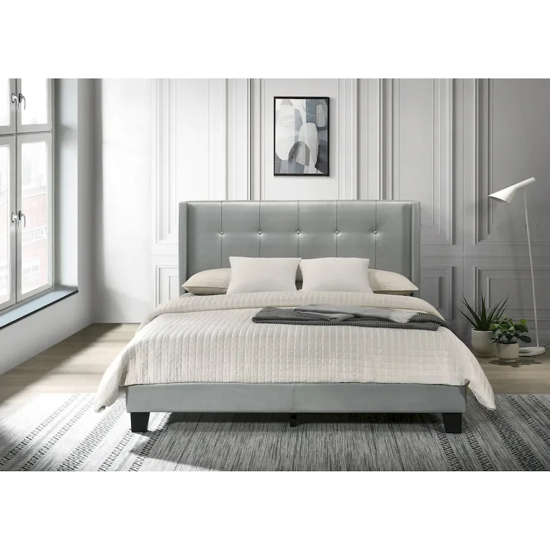 Evelyn Twin Upholstered Platform Bed