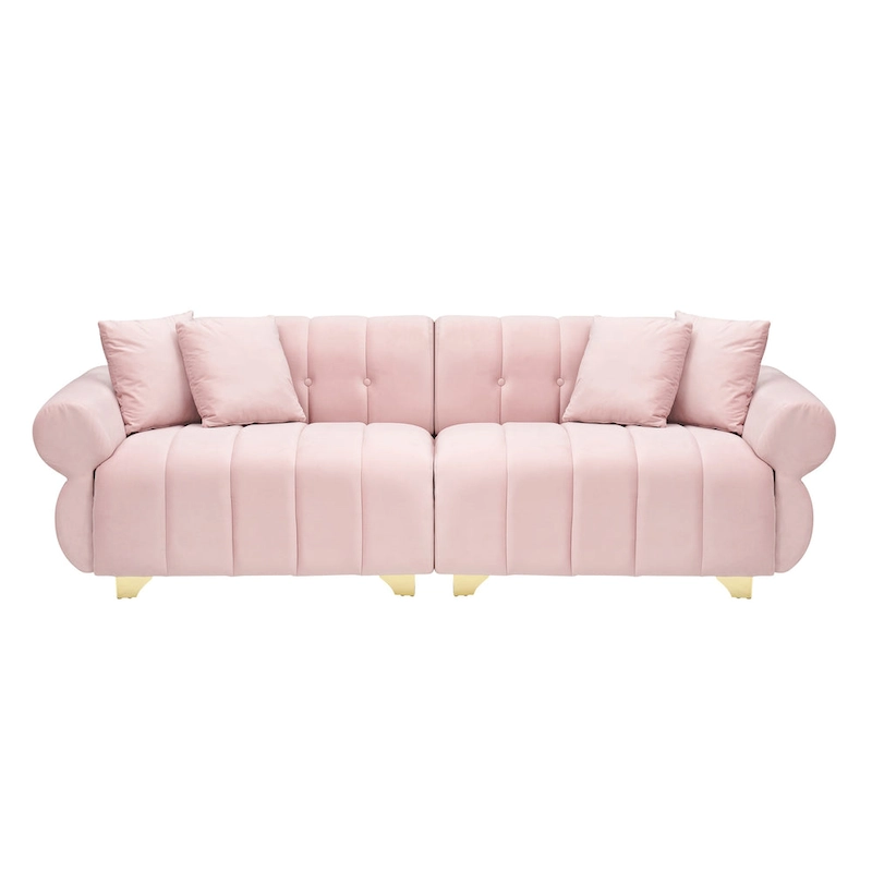 Pink 89 Velvet 3-seater Sofa with Spring-Wrapped Cushions