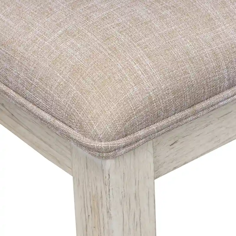 Farmhouse Reimagined Antique White 5 Piece Pedestal Table Set