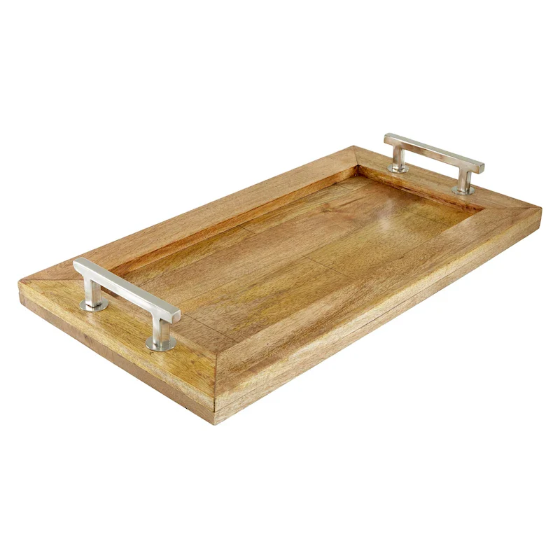 Mango Wood Tray - Dark Brown - Roche River Decor
