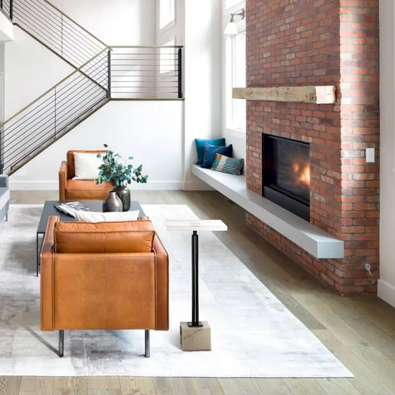 11-in Modern Classic Black Finish Glass Small Side Table End Table