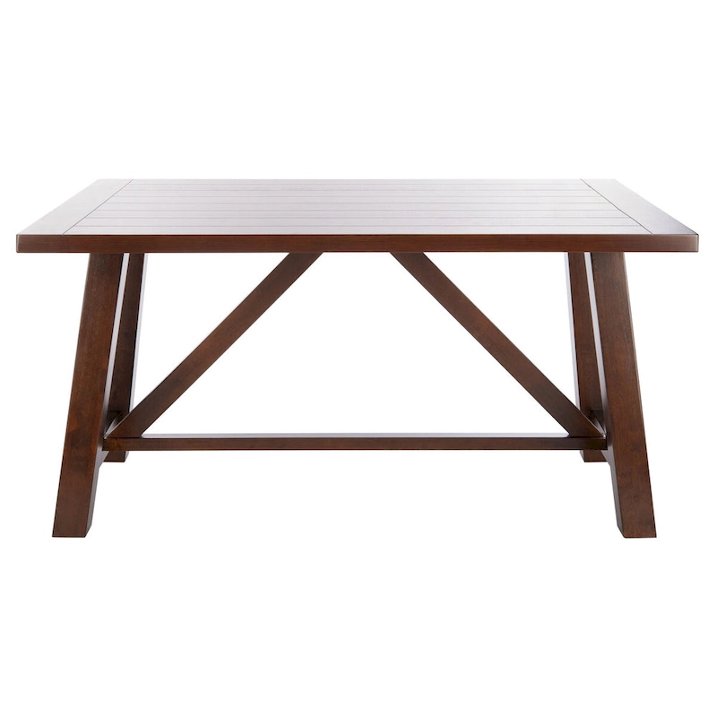 SAFAVIEH Laverna Brown Rectangle Dining Table - 57 W x 36 L x 30 H - 57Wx36Dx30H