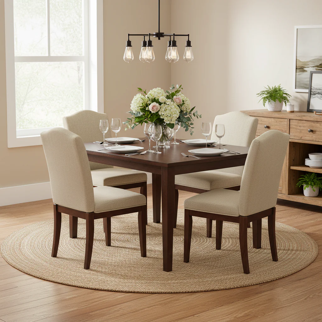 Kitchen Dining Table - a Rectangle Wooden Table Top with Butterfly Leaf (Finish Color Options)