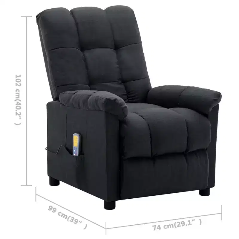 vidaXL Electric Massage Chair Dark grey