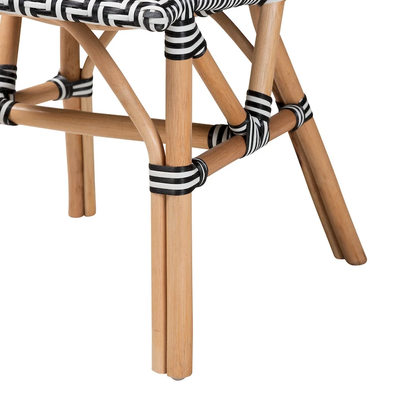 Wagner Modern French styled Natural Rattan Bistro Chair with Weaving