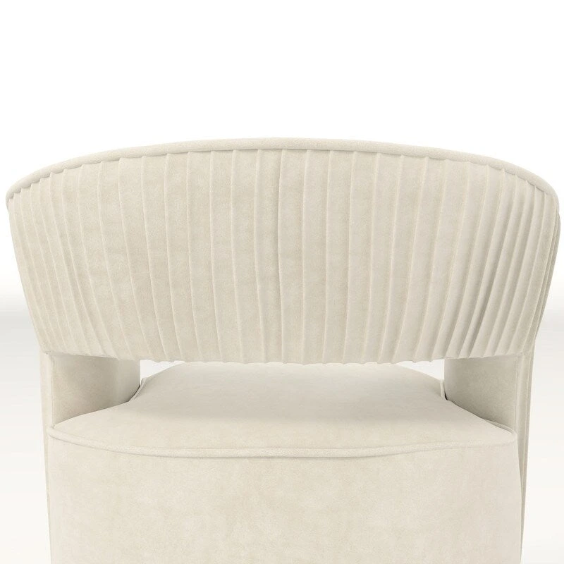 SEYNAR Modern Glam Velvet 360 Degree Swivel Open-Back Accent Armchair Set of 2