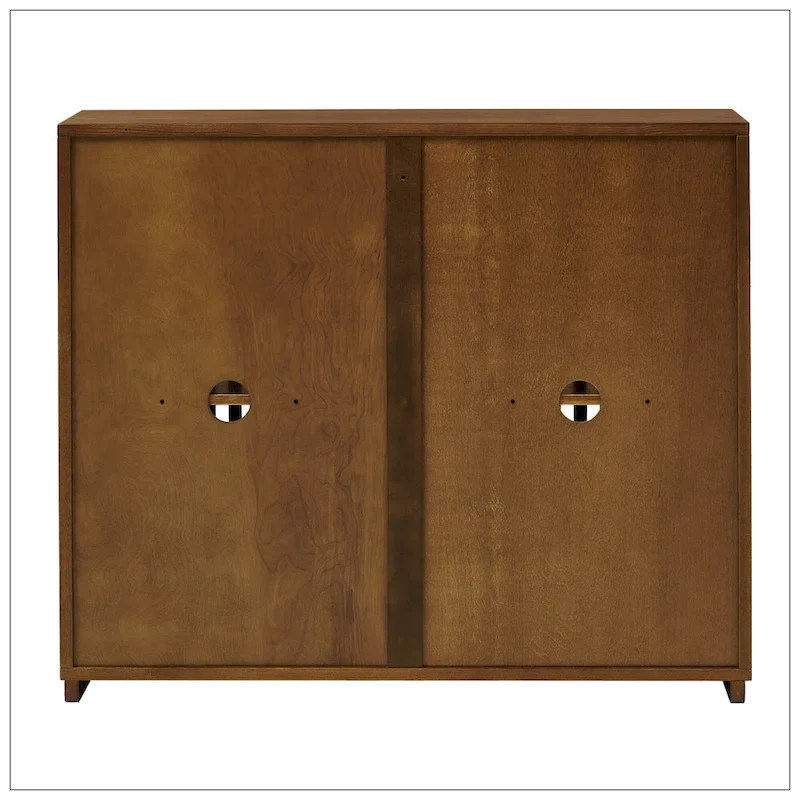 Mid Century Modern Fluted Hollowed Out Sideboard Cabinet