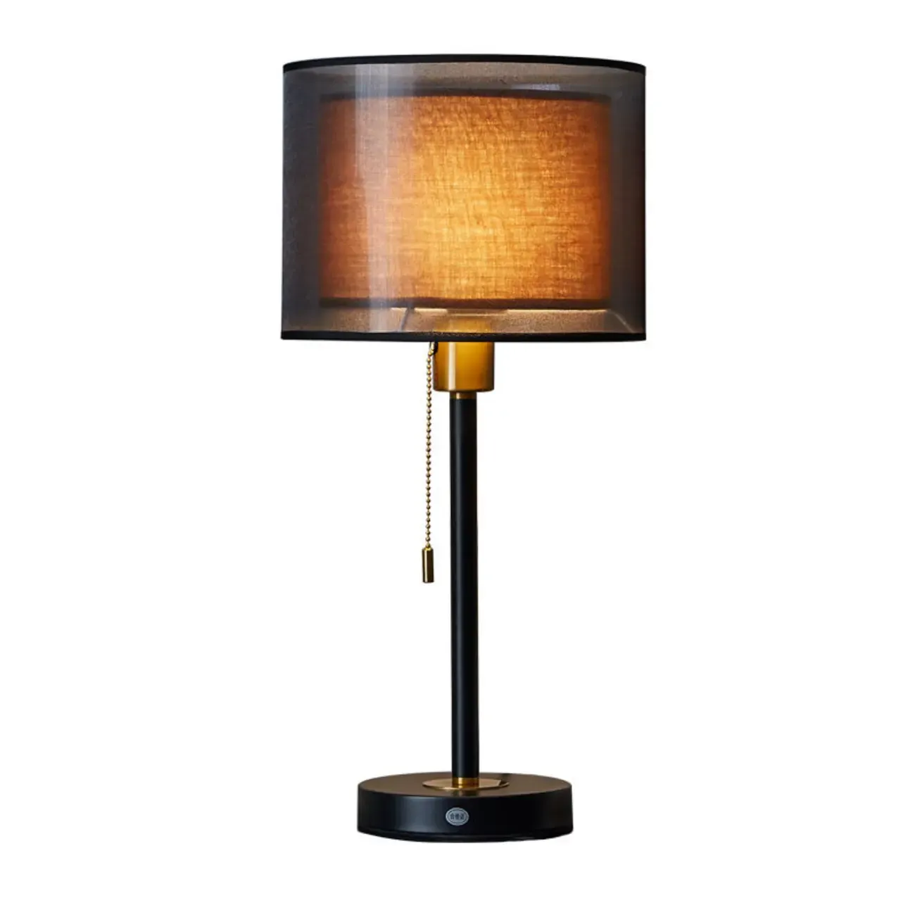 Modern Metal LED Table Lamp with Fabric Shade