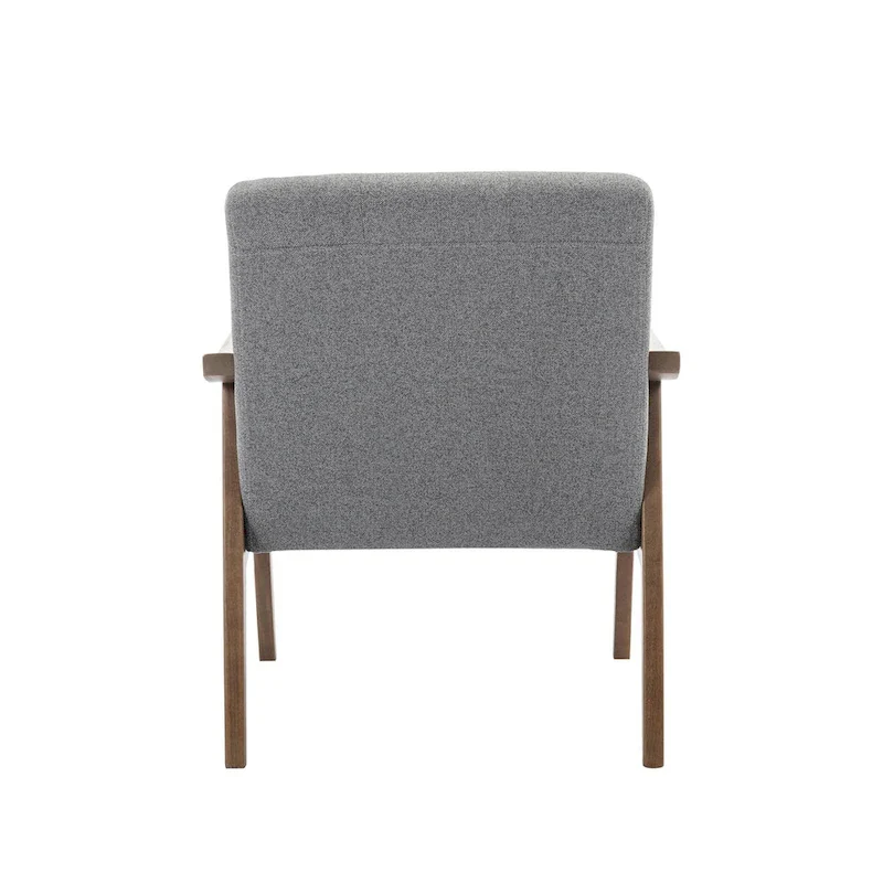 Galina Fabric Accent Chair with Rubberwood Legs