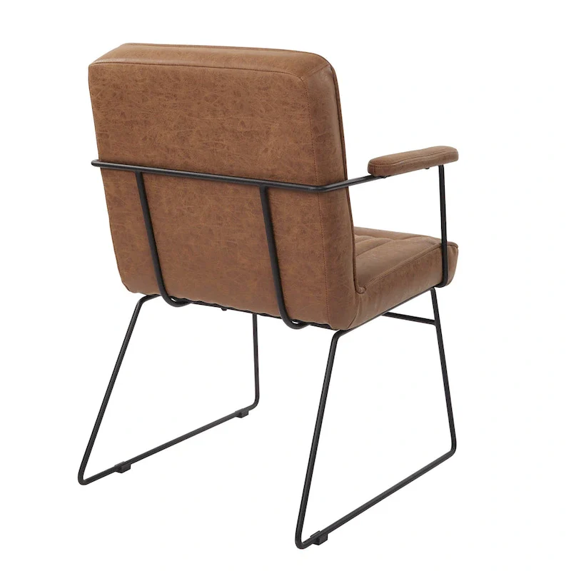 Teigen Faux Leather Chair with Sled Base