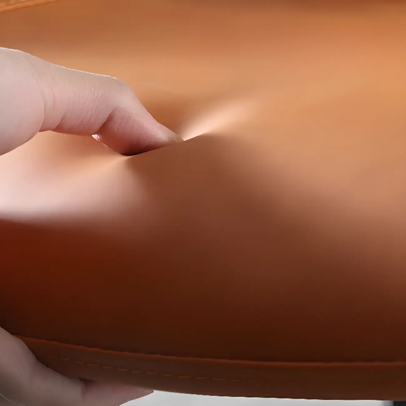 Simple Low Back Faux Leather Dining Chair with Alloy Legs