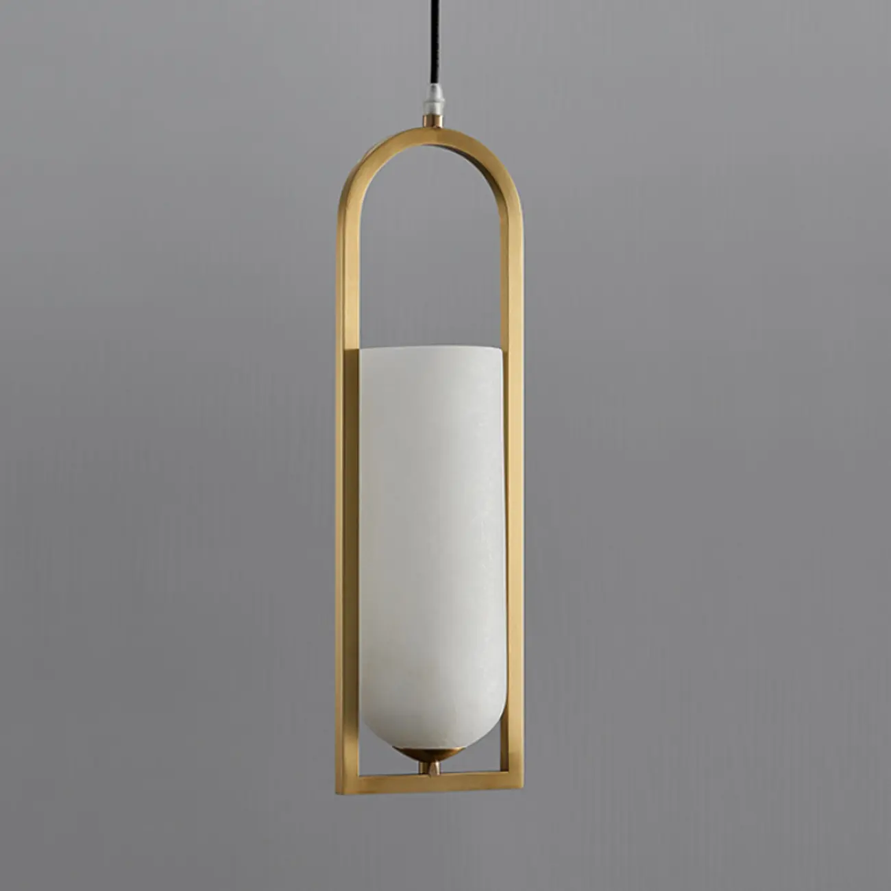 Adjustable Stone Metal Cylinder Pendant Light