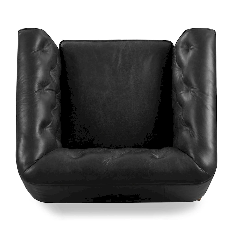 Poly & Bark Essex Lounge Chair - Full Grain Genuine Italian Leather