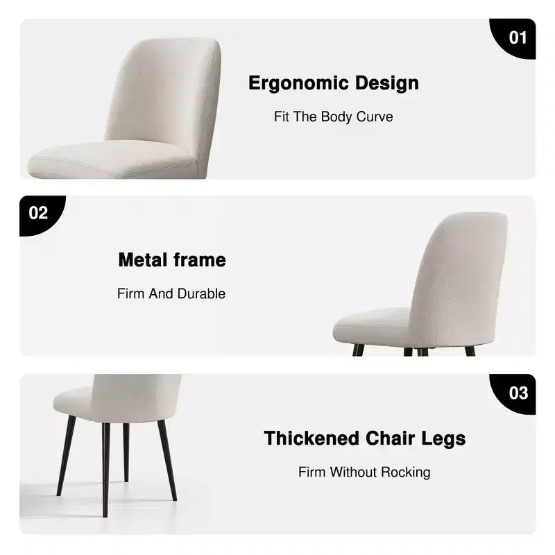 Dovelina Modern Dining Chair Upholstered Dining Chairs Set of 2