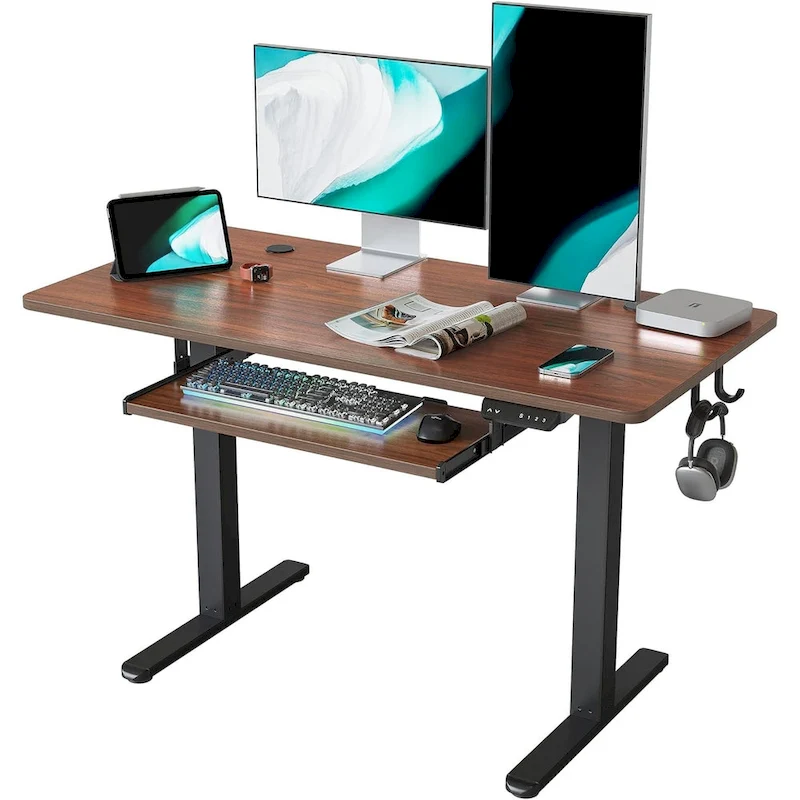 FEZIBO/Home Office Furniture/Wood/Desk With Keyboard Tray/Desks