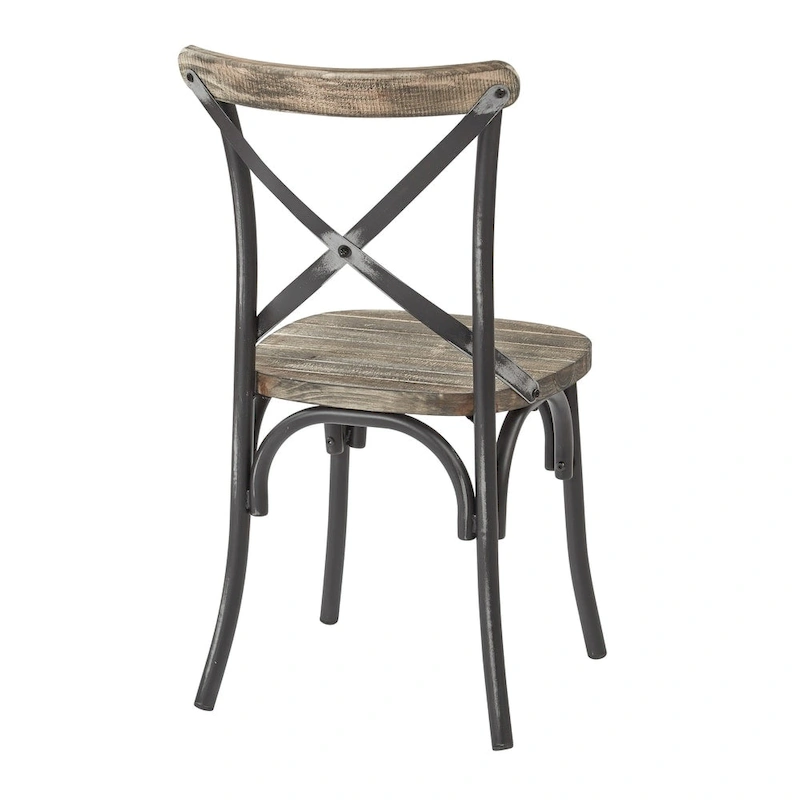 Somerset X Back Antique Metal Dining Chair
